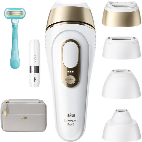  Braun Ipl Silk·expert Pro 5 Pl5412 Dispositivo Intelligente Per La Depilazione Ipl Per Corpo, Viso, Zona Bikini E Ascelle 1 Pz 