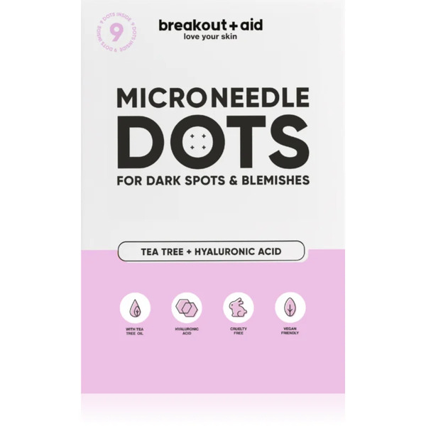  Breakout + Aid Microneedle Dots Trattamento Localizzato Con Microaghi Per Le Macchie Scure Lasciate Dall’acne 9 Pz 