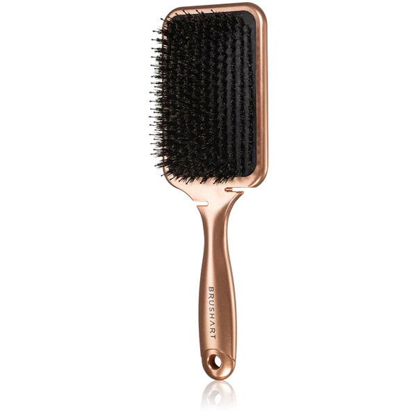  Brushart Hair Boar Bristle Paddle Hairbrush Spazzola Per Capelli Con Setole Di Cinghiale Bronze 1 Pz 