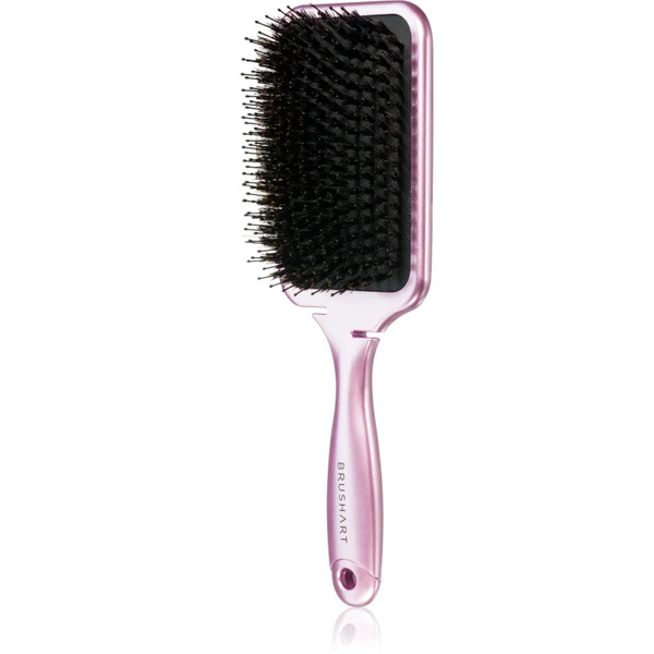  Brushart Hair Boar Bristle Paddle Hairbrush Spazzola Per Capelli Con Setole Di Cinghiale Metalic Pink 1 Pz 
