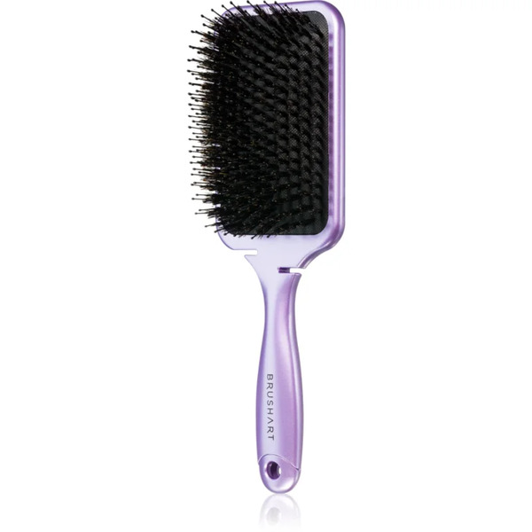  Brushart Hair Boar Bristle Paddle Hairbrush Spazzola Per Capelli Con Setole Di Cinghiale Metallic Lilac 1 Pz 