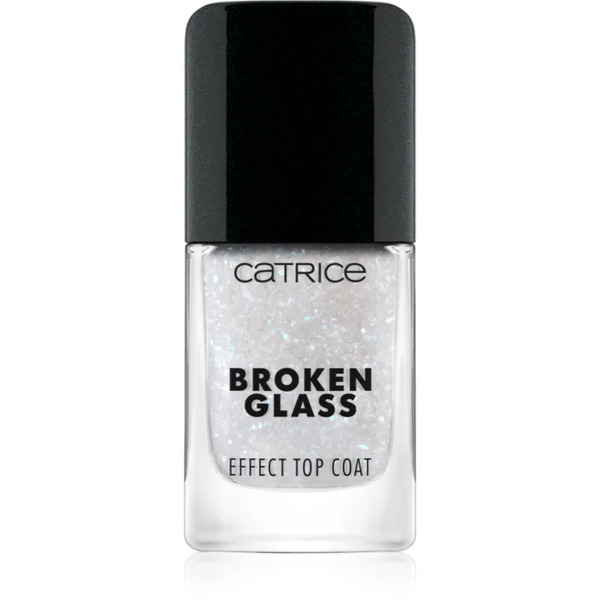  Catrice Broken Glass Effect Top Coat Top Coat Unghie Con Glitter Colore 050 Sparkling Reflection 10.5 Ml 