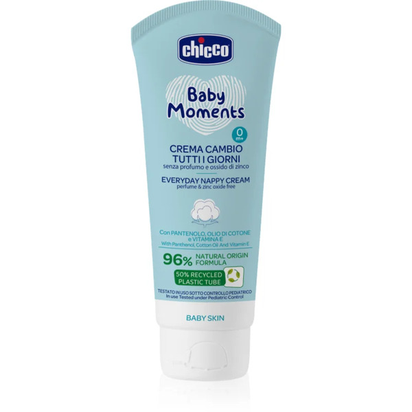  Chicco Baby Moments Everyday Nappy Cream Crema Per La Cura Quotidiana Del Sederino Senza Profumazione 100 Ml 