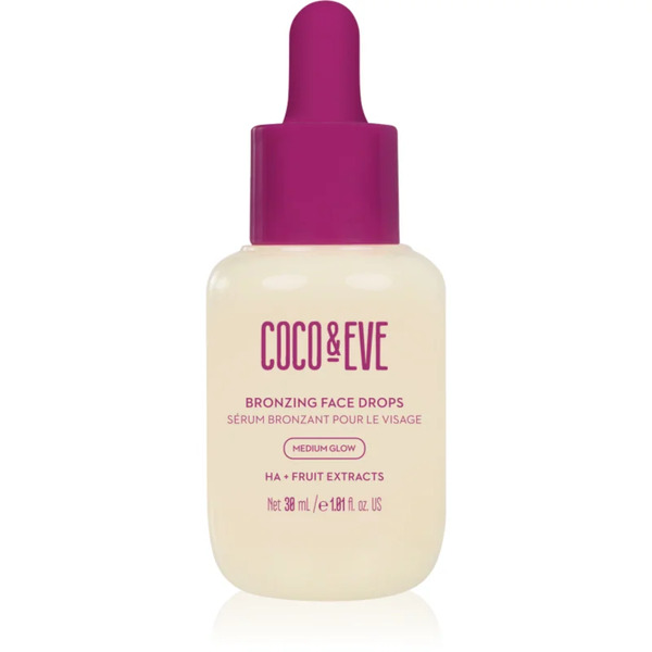  Coco & Eve Sunny Honey Bronzing Face Drops Gocce Autoabbronzanti Per Il Viso Medium Glow (new) 30 Ml 