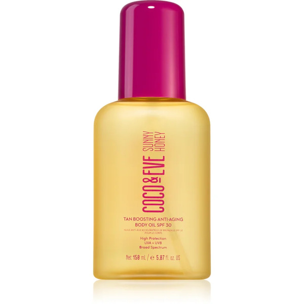  Coco & Eve Sunny Honey Tan Boosting Anti-aging Body Oil Spf 30 Olio Protettivo Per Accelerare L'abbronzatura Anti-age Spf 30 150 Ml 