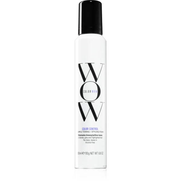  Color Wow Color Control Purple Toning + Styling Foam Mousse Colorata Per Capelli Biondi E Con Mèches 200x1 Ml 