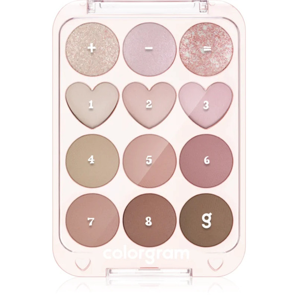  Colorgram Pin Point Eyeshadow Palette Palette Di Ombretti Per Un Look Perfetto Colore 02 Pink+mauve 9.9 G 