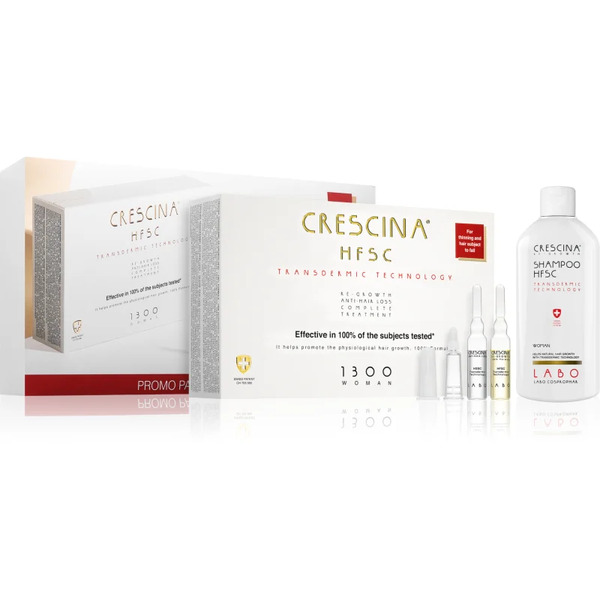  Crescina Transdermic 1300 Re-growth And Anti-hair Loss Trattamento Per La Crescita Contro La Perdita Dei Capelli Da Donna Confezione Conveniente 