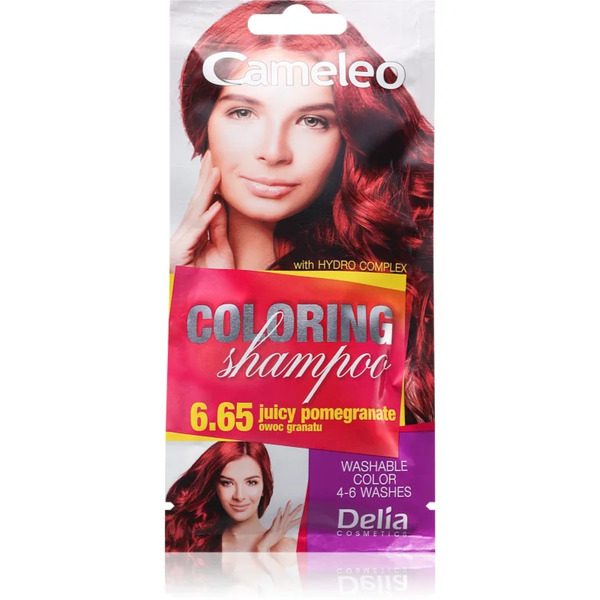 Delia Cosmetics Cameleo Coloring Shampoo Shampoo Colorato Per Capelli Colore 6.65 Juicy Pomegranate 40 Ml 