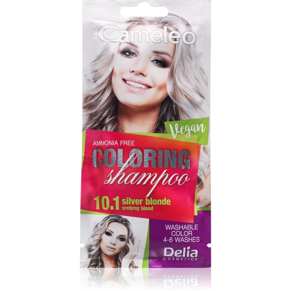  Delia Cosmetics Cameleo Coloring Shampoo Shampoo Colorato Per Capelli Colore 10.1 Silver Blonde 40 Ml 