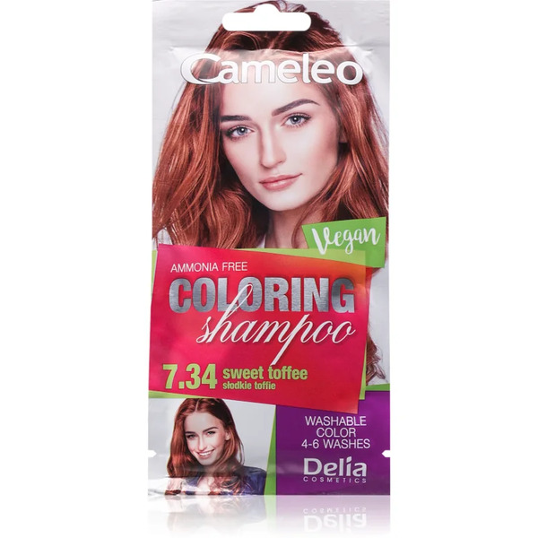  Delia Cosmetics Cameleo Coloring Shampoo Shampoo Colorato Per Capelli Colore 7.34 Sweet Toffee 40 Ml 