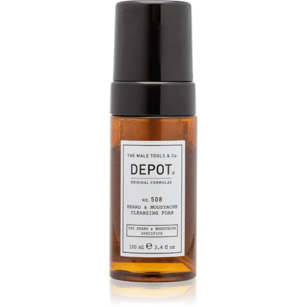  Depot 500 Beard & Moustache Specifics No. 508 Beard & Moustache Cleansing Foam Mousse Detergente Per La Barba 100 Ml 