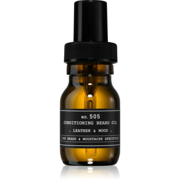  Depot 500 Beard & Moustache Specifics No. 505 Conditioning Beard Oil Olio Da Barba Leather & Wood 30 Ml 