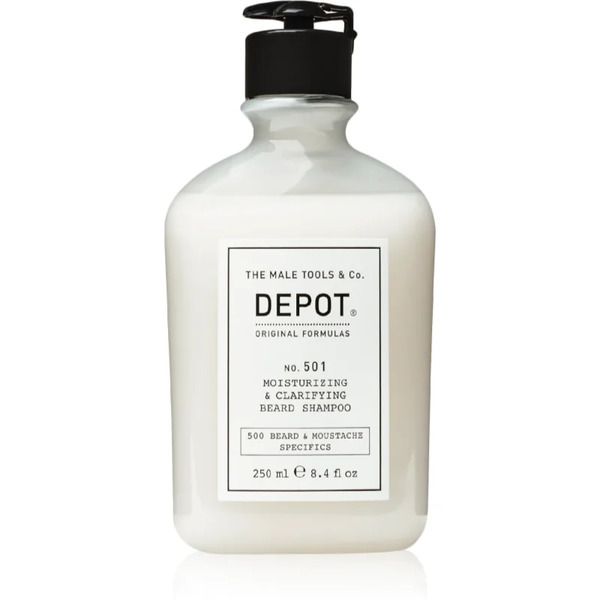  Depot 500 Beard & Moustache Specifics No. 501 Moisturizing & Clarifying Beard Shampoo Shampoo Idratante Per La Barba 250 Ml 