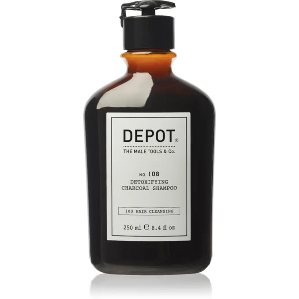  Depot No. 108 Detoxifying Charcoal Shampoo Shampoo Detergente Detossinante Per Tutti I Tipi Di Capelli 250 Ml 