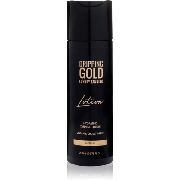  Dripping Gold Luxury Tanning Lotion Latte Autoabbronzante Idratante Per Abbronzatura Intensa Colore Medium 200 Ml 