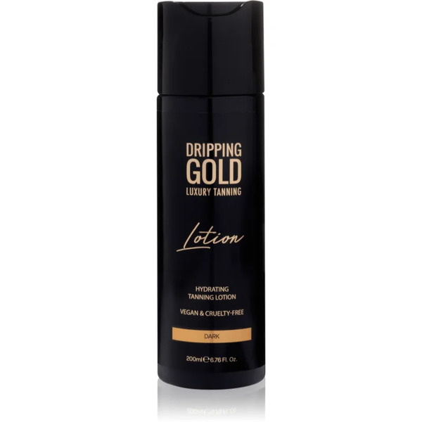  Dripping Gold Luxury Tanning Lotion Latte Autoabbronzante Idratante Per Abbronzatura Intensa Colore Dark 200 Ml 