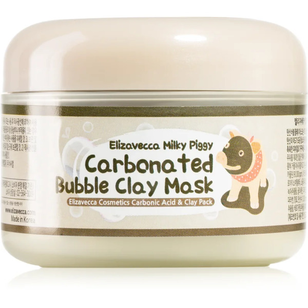  Elizavecca Milky Piggy Carbonated Bubble Clay Mask Maschera Viso Di Pulizia Profonda Per Pelli Problematiche, Acne 100 G 