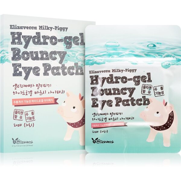  Elizavecca Milky Piggy Hydro-gel Bouncy Eye Patch Maschera Rigenerante E Idratante Per Il Contorno Occhi 20 Pz 