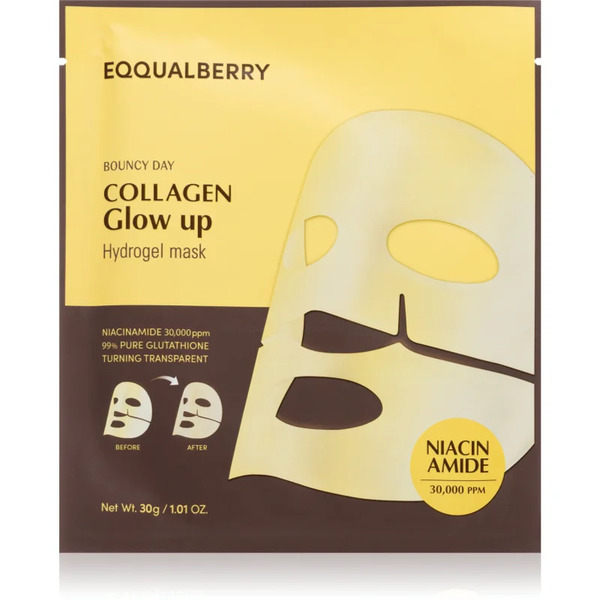  Eqqualberry Collagen Glow Up Hydrogel Mask Maschera In Tessuto Illuminante E Idratante Con Texture In Gel 30 G 