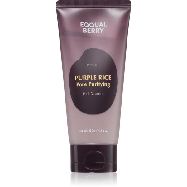  Eqqualberry Purple Rice Pore Purifying Pack Cleanser Mousse Di Pulizia Profonda Con Effetto Esfoliante 130 G 