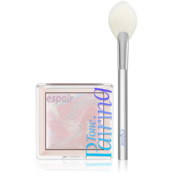  Espoir Tone Pairing Highlighter Illuminante Viso E Contorno Occhi Con Pennello Colore Pink Marine 9.6 G 