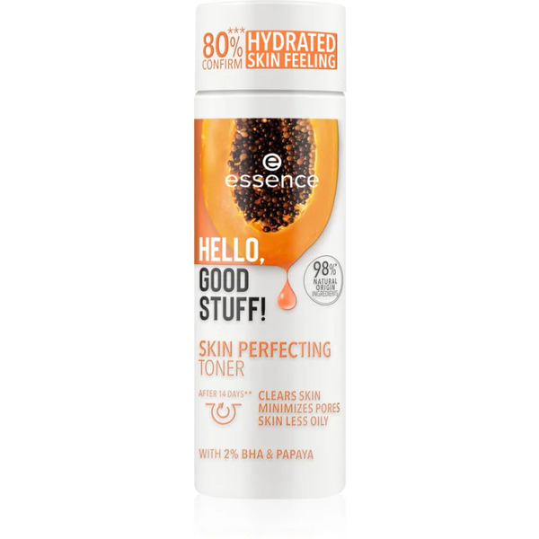  Essence Hello, Good Stuff! 2% Bha & Papaya Lozione Tonica Normalizzante Per La Riduzione Del Sebo 100 Ml 