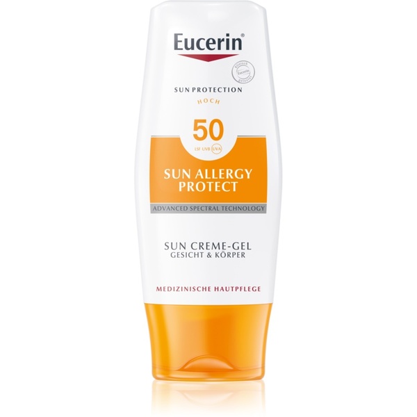  Eucerin Sun Allergy Protect Crema Gel Abbronzante Protettivo Contro L'allergia Al Sole Spf 50 150 Ml 