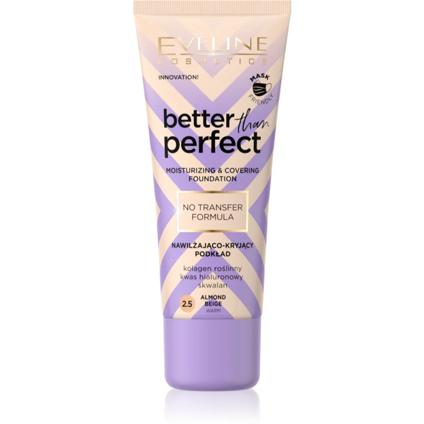  Eveline Cosmetics Better Than Perfect Fondotinta Coprente Effetto Idratante Colore 2.5 Almond Beige Warm 30 Ml 