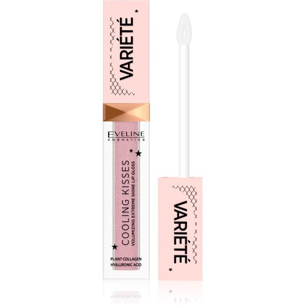  Eveline Cosmetics Variété Cooling Kisses Lucidalabbra Idratante Con Effetto Rinfrescante Colore 02 Sugar Nude 6,8 Ml 