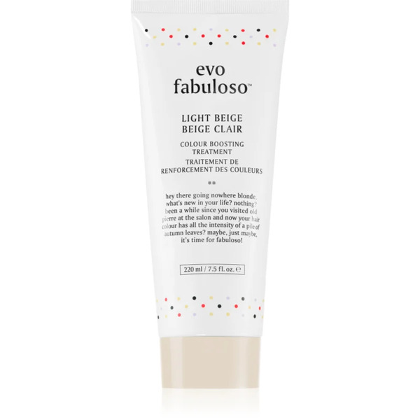  Evo Fabuloso Colour Boosting Treatment Balsamo Per Esaltare Il Colore Dei Capelli Colore Light Beige 220 Ml 