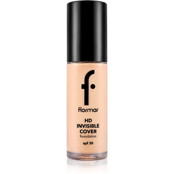  Flormar Hd Invisible Cover Foundation Fondotinta Illuminante Leggero Spf 30 Colore 040 Light Ivory 30 Ml 