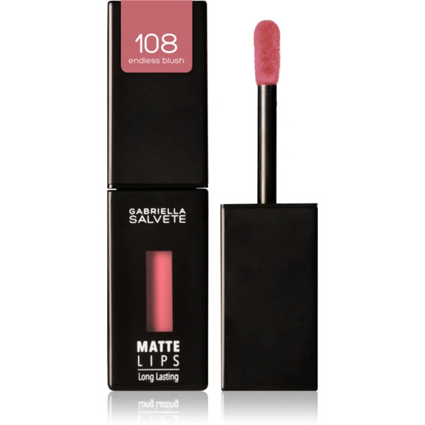  Gabriella Salvete Matte Lips Rossetto Liquido Lunga Tenuta Effetto Opaco Colore 108 Endless Blush 4,5 Ml 