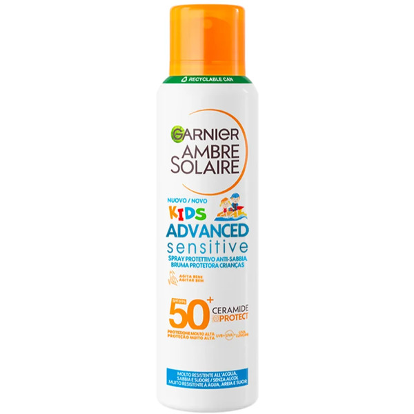  Garnier Ambre Solaire Advanced Sensitive Kids Spray Abbronzante Per Bambini Con Ceramidi Spf 50+ 150 Ml 