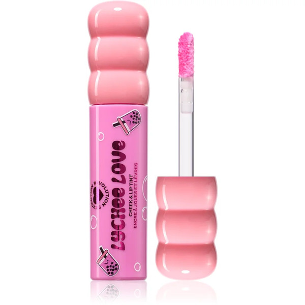  I Heart Revolution Bubble Tea Milky Blush & Lip Trucco Multifunzione Per Labbra E Viso Colore Lychee Love Pink 1.8 Ml 