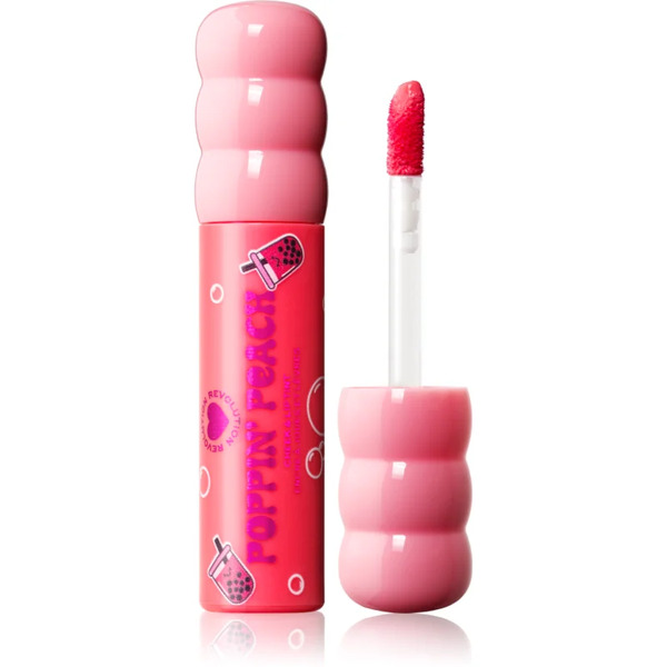  I Heart Revolution Bubble Tea Milky Blush & Lip Trucco Multifunzione Per Labbra E Viso Colore Poppin' Peach 1.8 Ml 