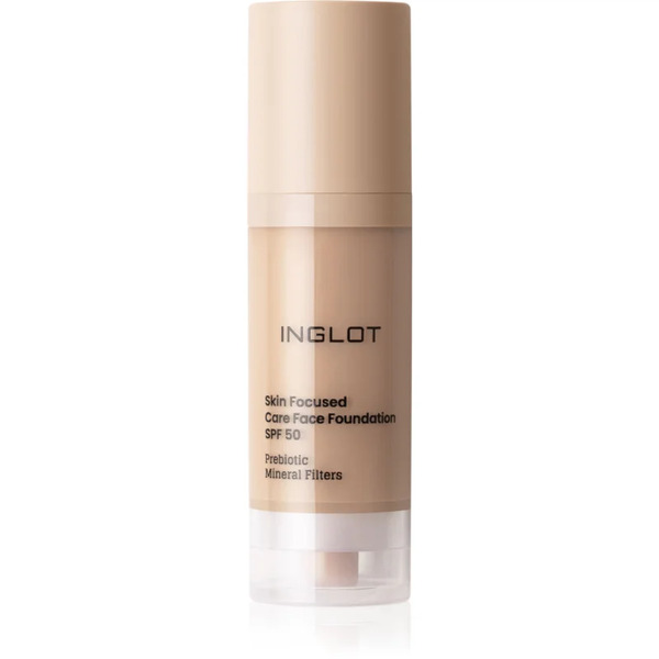  Inglot Skin Focused Care Face Foundation Spf 50 Fondotinta Coprente Spf 50 Colore 306 Medium Beige 30 Ml 