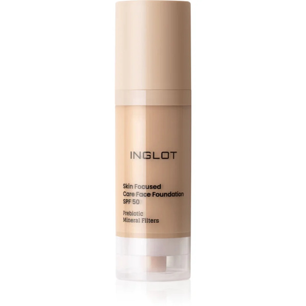  Inglot Skin Focused Care Face Foundation Spf 50 Fondotinta Coprente Spf 50 Colore 305 Peachy Beige 30 Ml 