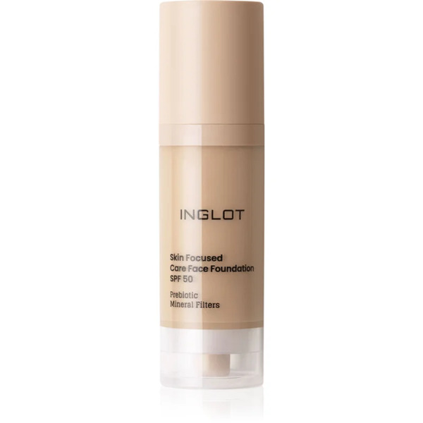  Inglot Skin Focused Care Face Foundation Spf 50 Fondotinta Coprente Spf 50 Colore Yellow Beige 30 Ml 
