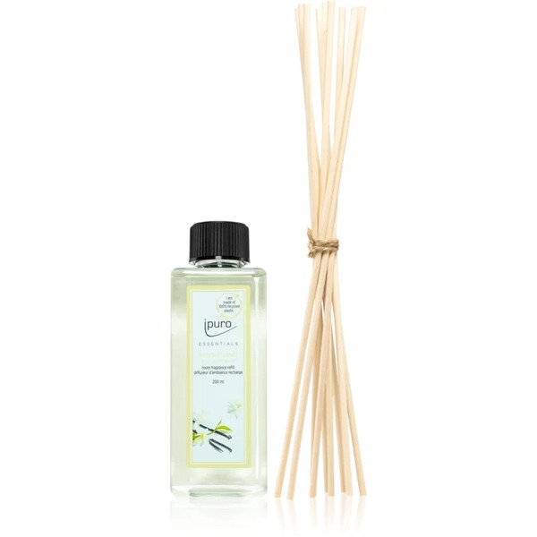  Ipuro Essentials Soft Vanilla Ricarica Per Diffusori Di Aromi + Bastoncini Di Ricarica Per Diffusori Di Aromi 200 Ml 