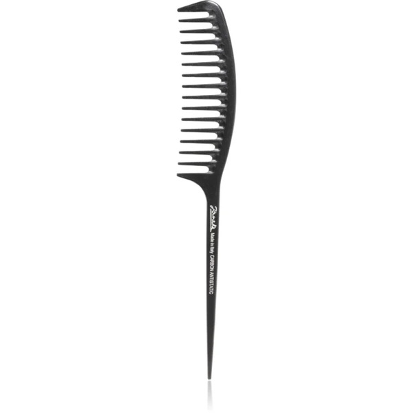  Janeke Carbon Fibre Fashion Comb With A Long Tail And Wavy Frame Pettine Per Capelli 21,5 X 3 Cm 1 Pz 