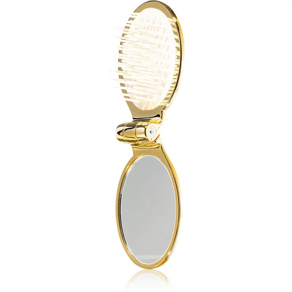  Janeke Gold Line Golden Folding Hair-brush With Mirror Pettine Per Capelli Con Specchietto 9,5 X 5,5 X 3,5 Cm 1 Pz 