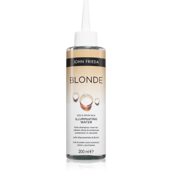  John Frieda Blonde Gold Spun Silk Illumintaing Water Trattamento Illuminante Per Capelli Biondi 200 Ml 