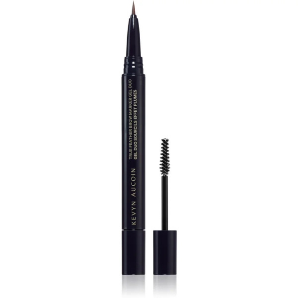  Kevyn Aucoin True Feather Brow Marker Gel Duo Matita Per Sopracciglia Con Spazzolino Colore Warm Brunette 0,4 Ml 