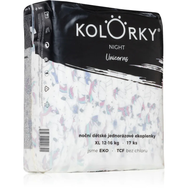  Kolorky Night Unicorn Pannolini Eco Usa E Getta Per Una Protezione Completa Durante La Notte Taglia Xl 12-16 Kg 17 Pz 