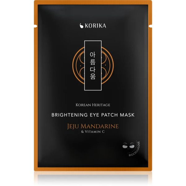  Korika Korean Heritage Brightening Eye Patch Mask Jeju Mandarine & Vitamin C Maschera Illuminante Per Il Contorno Occhi 2 Pz 