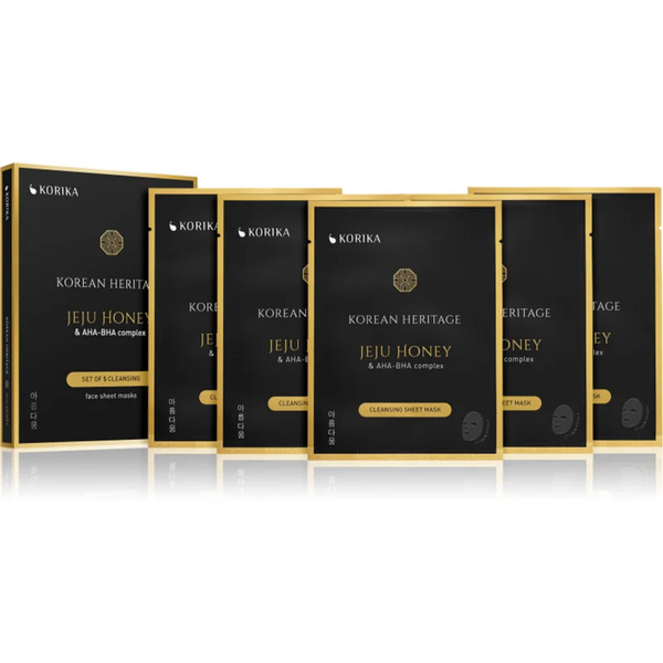  Korika Korean Heritage Set Of 5 Cleansing Face Sheet Masks Maschera Per Il Viso A Prezzo Ridotto Per Una Pulizia Perfetta Della Pelle 