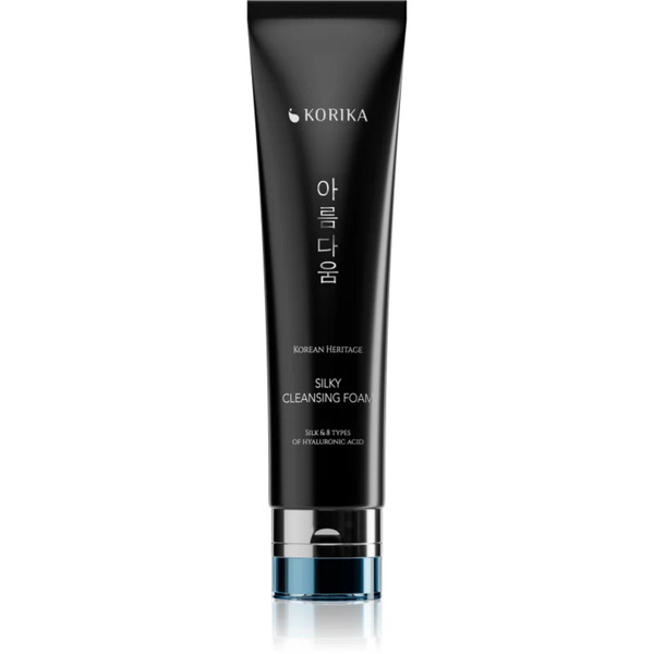  Korika Korean Heritage Silk & 8 Types Of Hyaluronic Acid Silky Cleansing Foam Mousse Detergente Effetto Idratante 150 Ml 