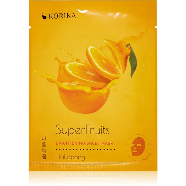  Korika Superfruits Hallabong - Brightening Sheet Mask Maschera Viso Illuminante In Tessuto Hallabong 25 G 