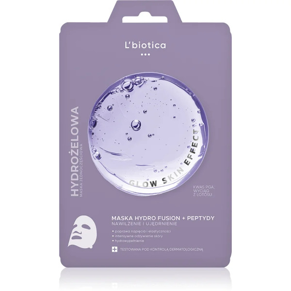  L’biotica Pga Hydro Fusion + Peptides Maschera Idrogel Intensiva Per Unificare Il Tono Della Pelle 1 Pz 